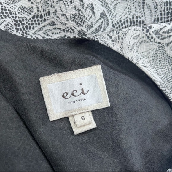 ECI New York Ruffle Bib Halter Dress sz 6 - Picture 3 of 14